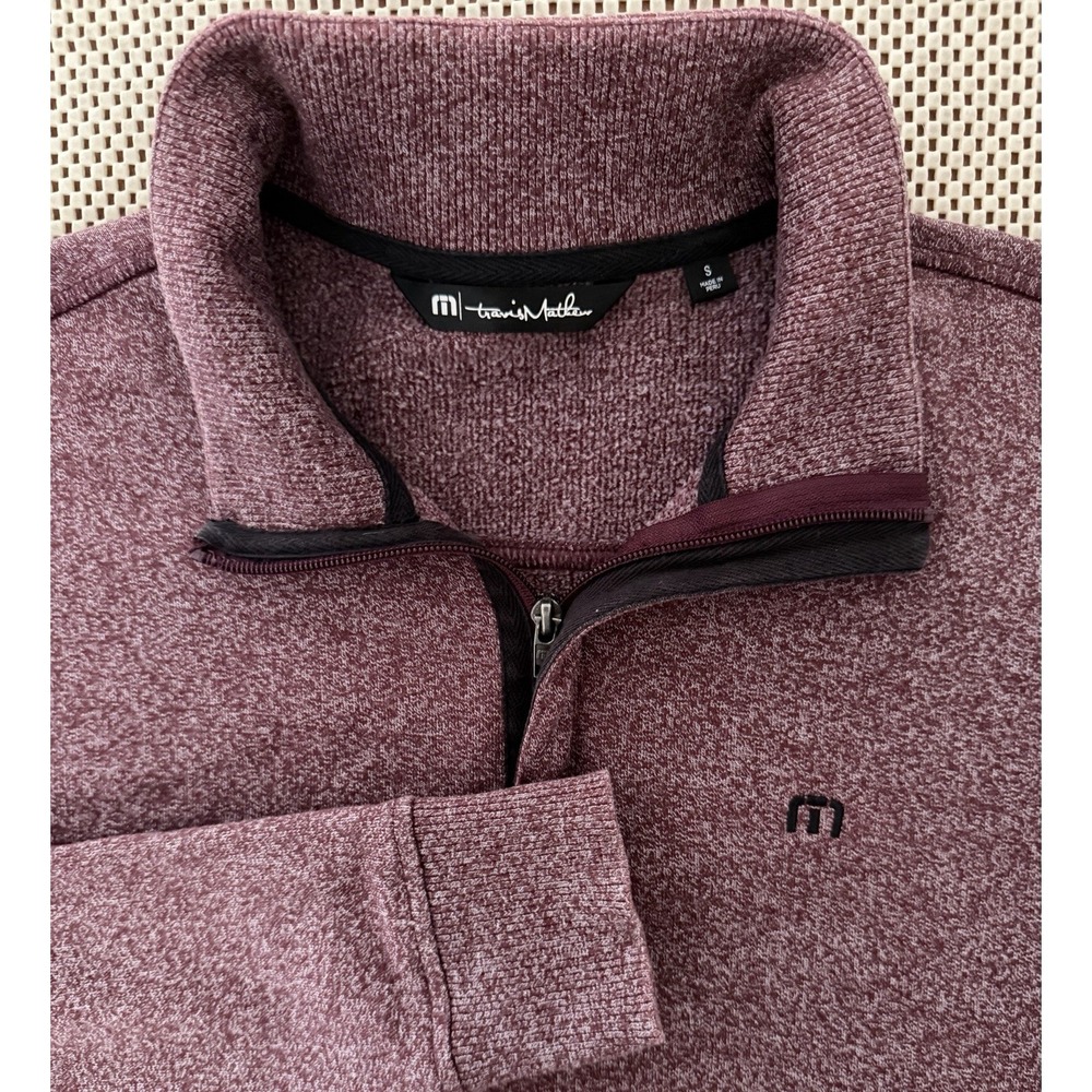 Travis Mathew Mens Long Sleeve Hideaway 1/4 Zip Golf Fleece Pullover Size Small - Picture 2 of 10